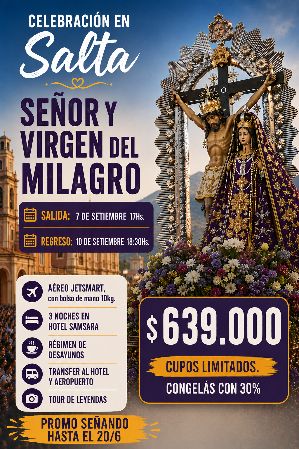 ✨ CELEBRACIÓN DEL SEÑOR Y LA VIRGEN DEL MILAGRO EN SALTA ✨