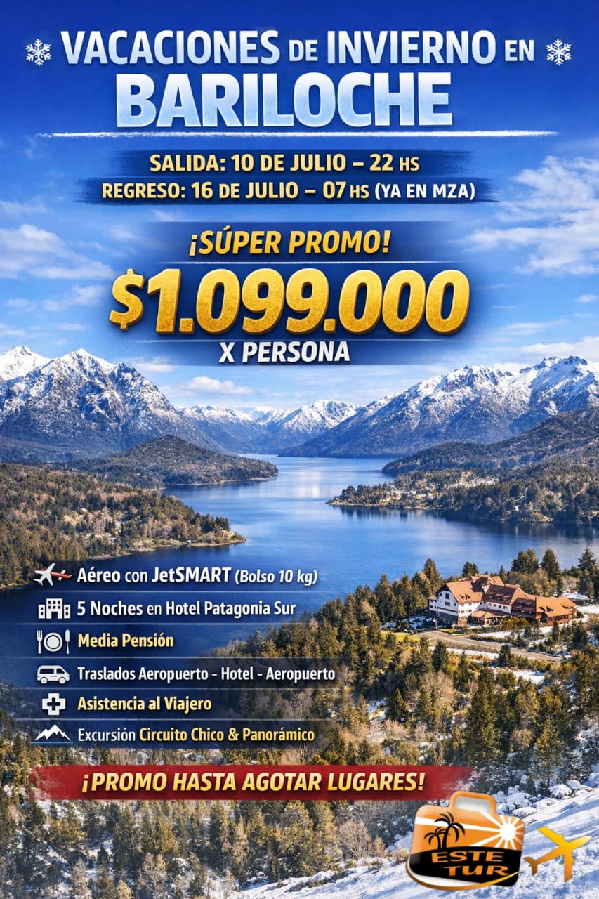 ❄️ VACACIONES DE INVIERNO EN BARILOCHE ✈️