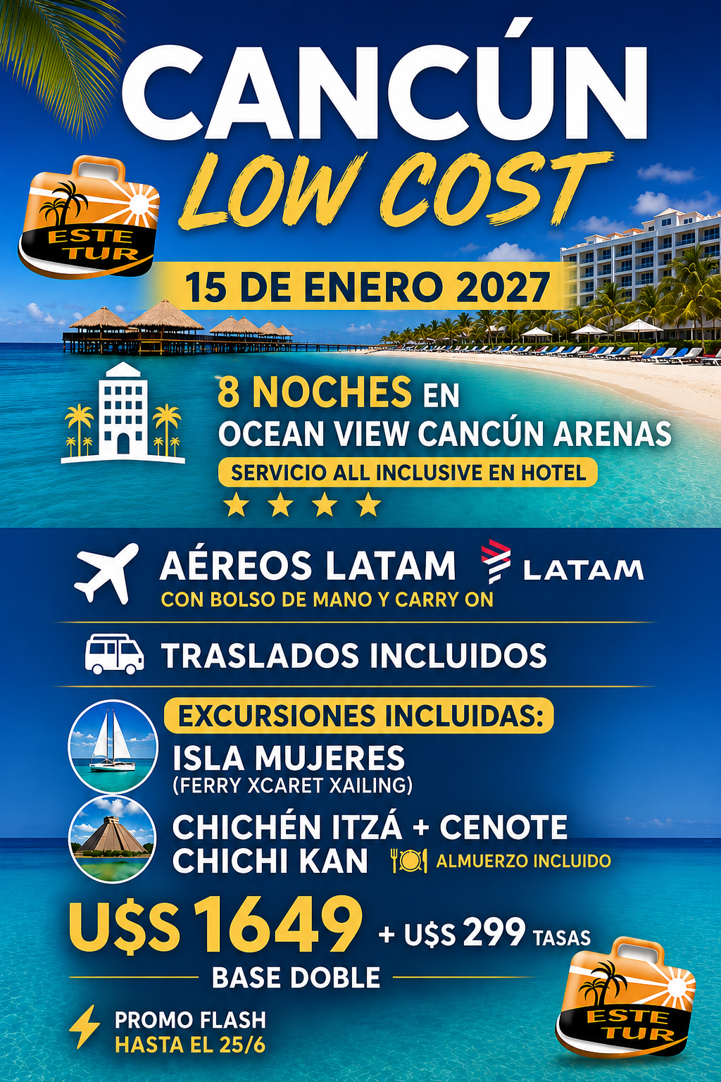 CANCÚN LOW COST ENERO 2027
