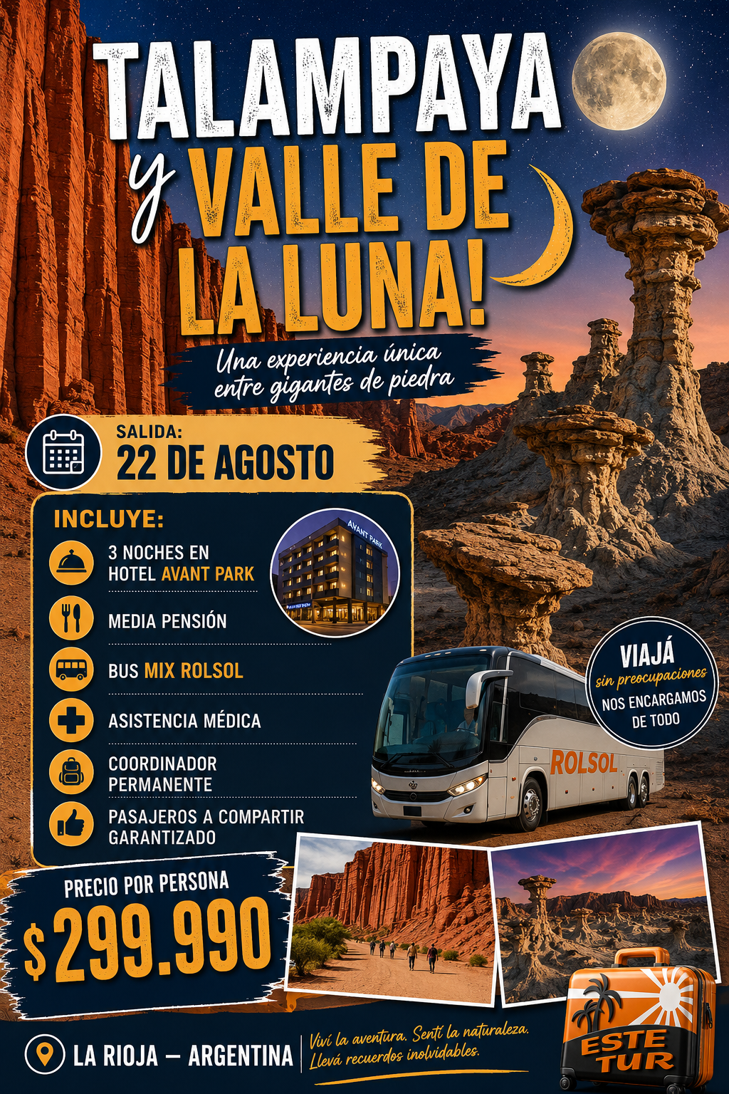 🌕 Talampaya &amp; Valle de la Luna – Una aventura inolvidable